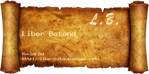 Liber Botond névjegykártya